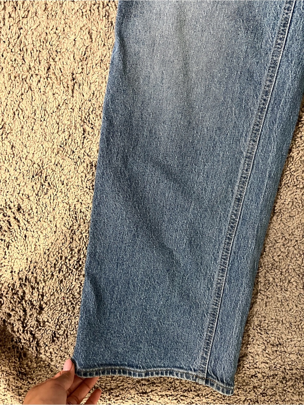 High rise Straight Leg Jeans - Blue - Picture 3 of 8